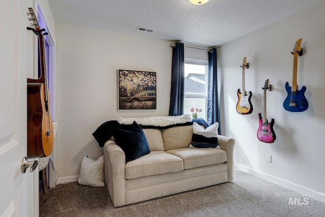 1987 S Defio Way, Meridian, ID 83642 - carpeted living room with baseboards and a textured ceiling