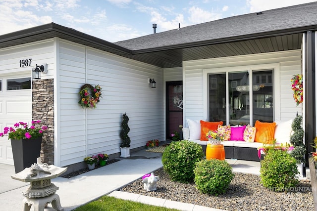 1987 S Defio Way, Meridian, ID 83642 - doorway to property featuring an attached garage