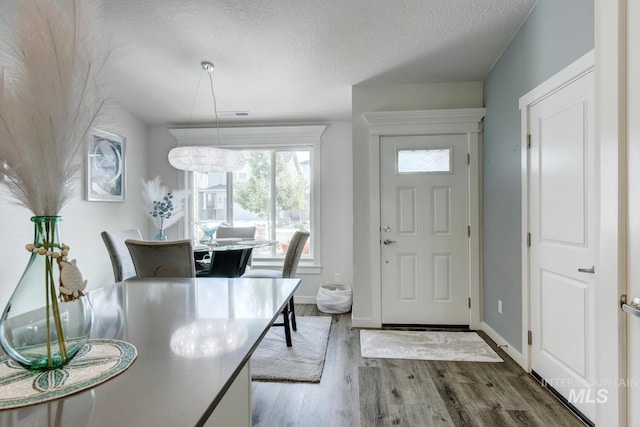 1987 S Defio Way, Meridian, ID 83642 - foyer entrance with wood finished floors and a textured ceiling