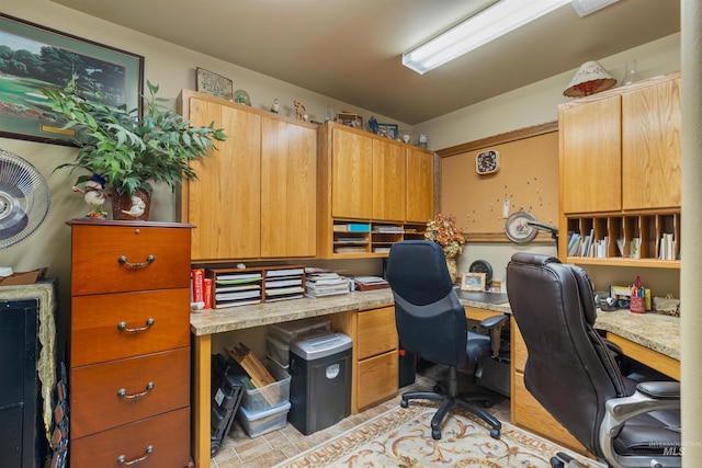 office with built in desk