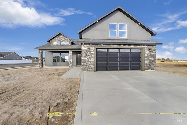 view of front of house featuring a garage