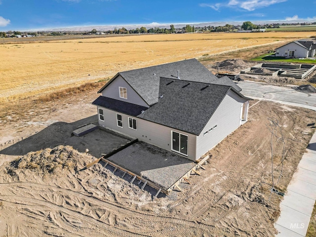 aerial view with a rural view