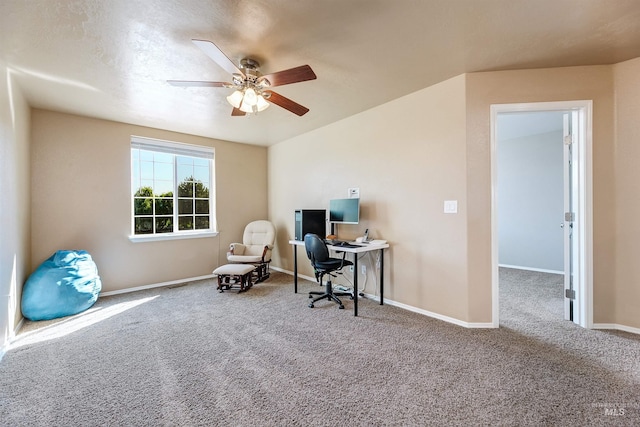 5375 N Isla Ave, Meridian, ID 83646 - office space with carpet floors, a ceiling fan, and baseboards