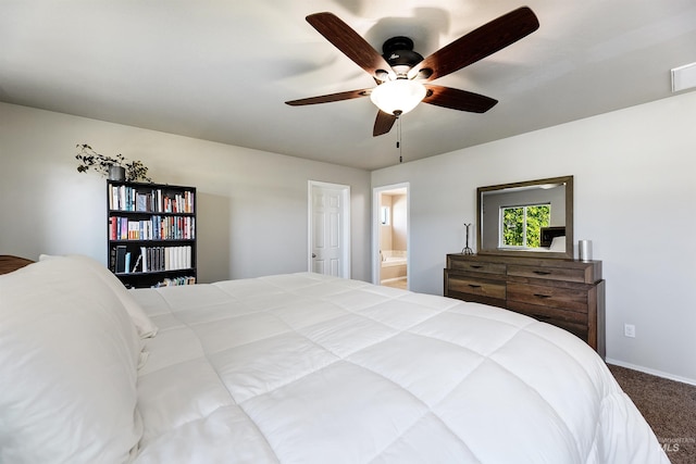5375 N Isla Ave, Meridian, ID 83646 - carpeted bedroom with ceiling fan, baseboards, and ensuite bath