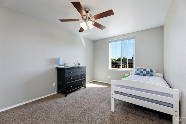 5375 N Isla Ave, Meridian, ID 83646 - bedroom with carpet flooring, baseboards, and a ceiling fan