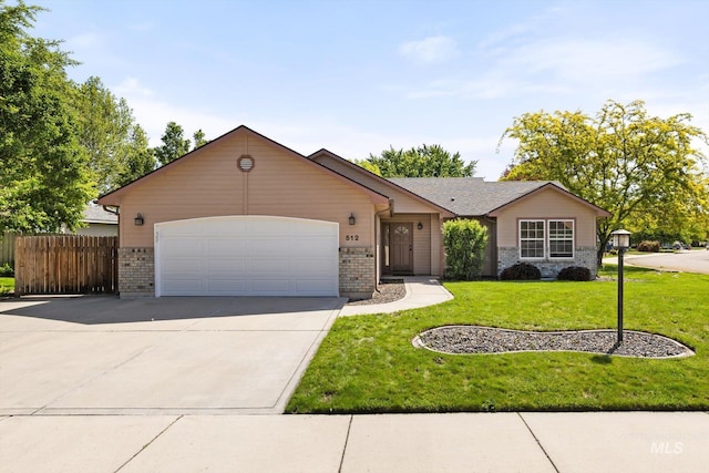 512 S Pelican Way, Meridian, ID 83642 - single story home featuring driveway, brick siding, and an attached garage