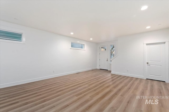 interior space featuring light hardwood / wood-style floors