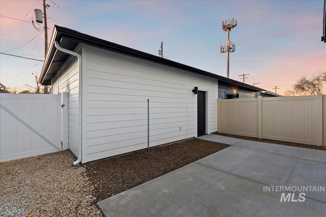 exterior space with a patio area