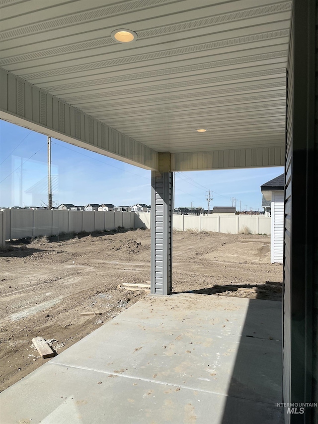 view of patio with fence