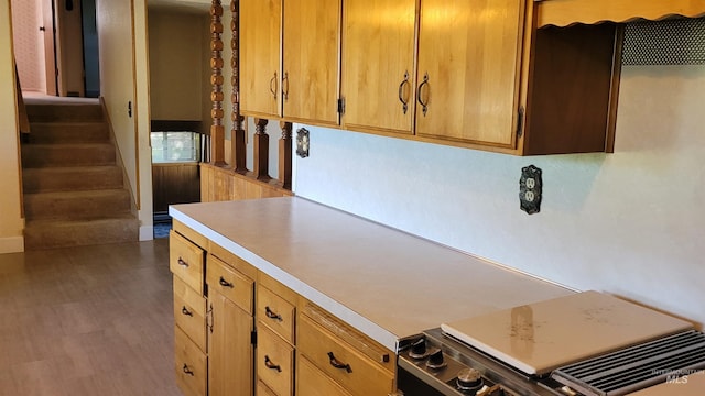 17 W 208 S, Burley, ID 83318 - kitchen with light countertops, range with electric stovetop, and wood finished floors