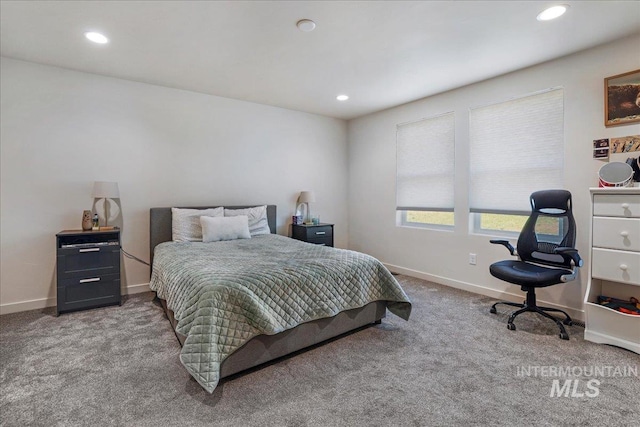 190 Bison Way, Fairfield, ID 83327 - bedroom featuring carpet, baseboards, and recessed lighting