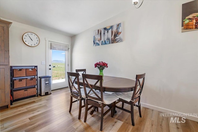 190 Bison Way, Fairfield, ID 83327 - dining space with light wood-type flooring and baseboards