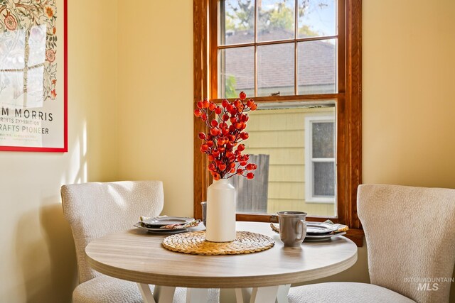 view of dining space