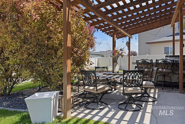 1440 Riverbend Pl, Twin Falls, ID 83301 - view of patio with a pergola and outdoor dining area
