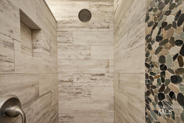 details with tiled shower