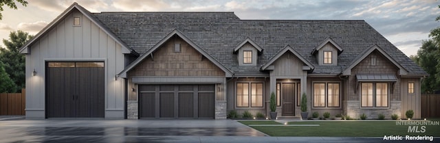 3053 Ajax Ave, Eagle, ID 83616 - view of front facade featuring an attached garage, driveway, and board and batten siding