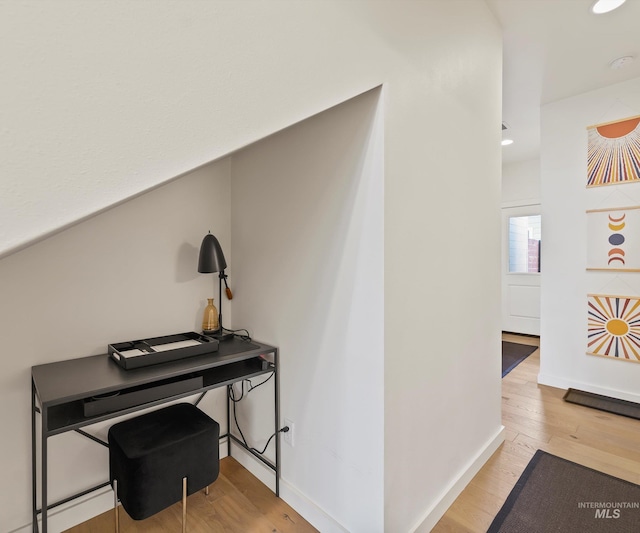 1681 W Idaho St, Boise, ID 83702 - corridor featuring baseboards, wood finished floors, and recessed lighting