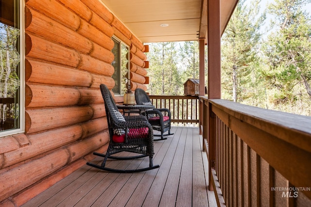 view of wooden deck