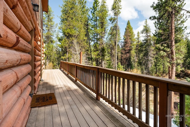 view of wooden terrace