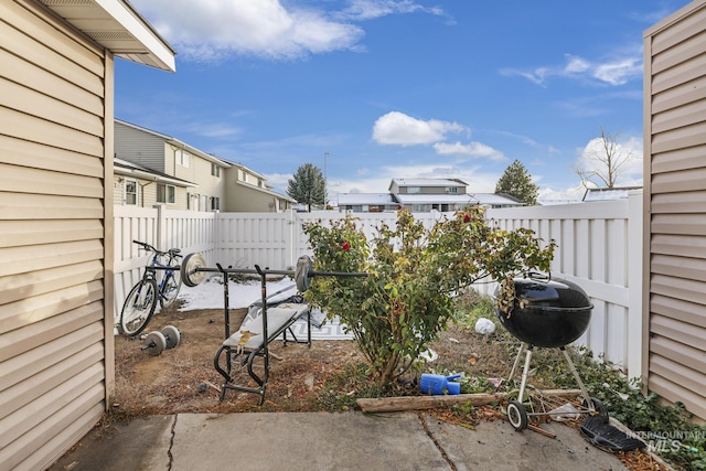 view of patio featuring area for grilling