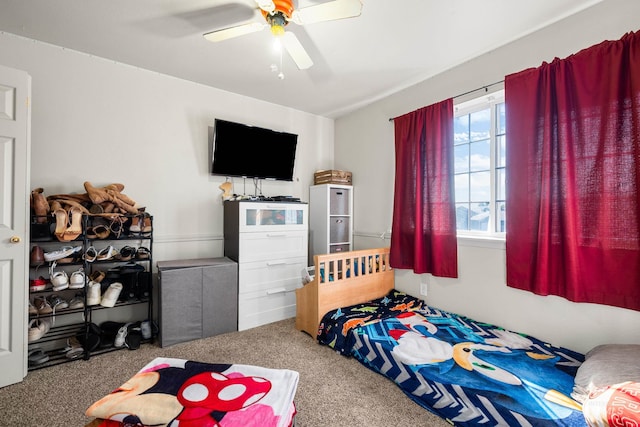660 Teton, Mountain Home, ID 83647 - bedroom with carpet and a ceiling fan