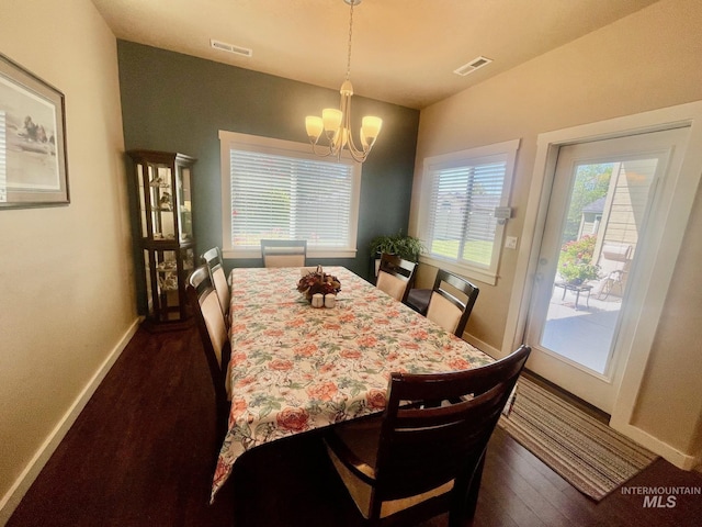 719 W Arbor Pointe, Nampa, ID 83686 - dining space featuring a chandelier and dark wood finished floors