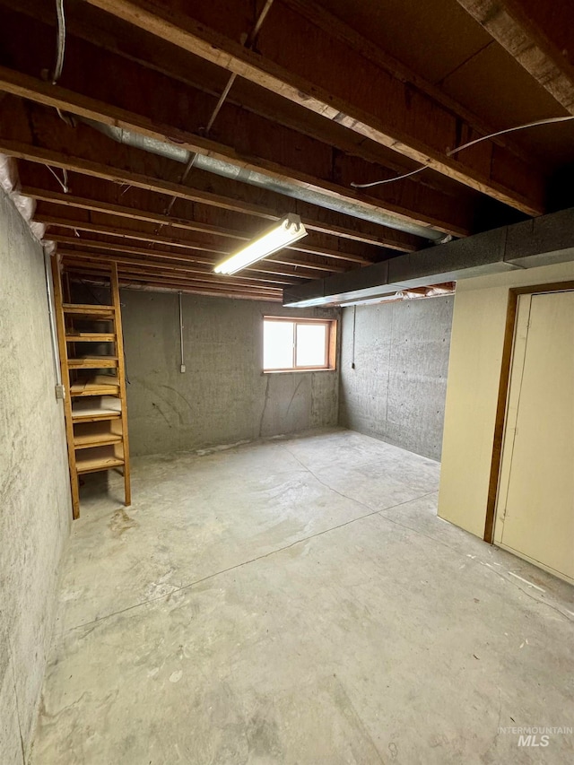 view of basement