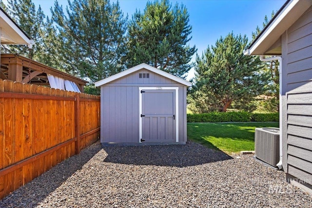 4991 N Sun Shimmer Ave, Meridian, ID 83646 - view of shed featuring central AC