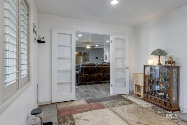 interior space featuring hardwood / wood-style floors