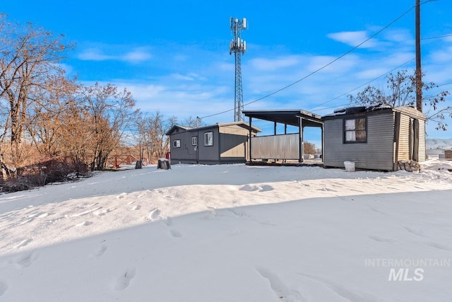 view of snowy yard