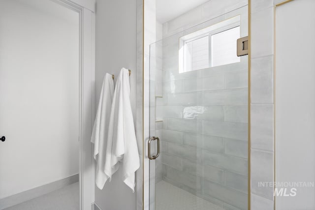 bathroom with walk in shower