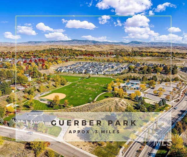 1640 E Cutgrass Ln, Eagle, ID 83616 - aerial view of residential area with a mountainous background