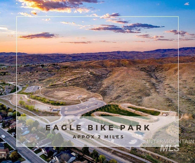 1640 E Cutgrass Ln, Eagle, ID 83616 - aerial view of property's location with mountains