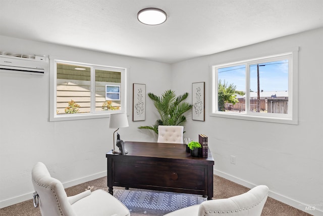 905 E 2nd St, Emmett, ID 83617 - carpeted home office featuring a wall unit AC and baseboards