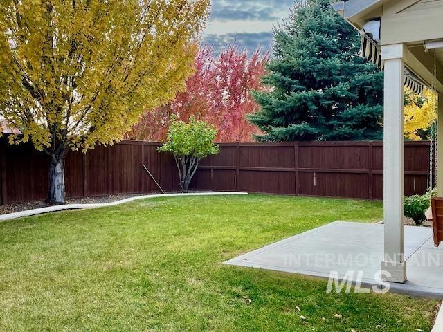 view of yard featuring a patio