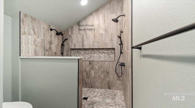 full bath featuring walk in shower and toilet
