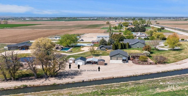 aerial view of sparsely populated area
