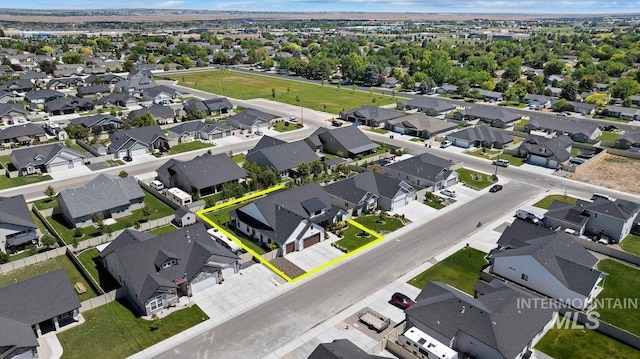 birds eye view of property featuring a residential view