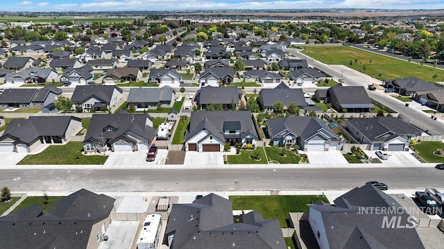 drone / aerial view featuring a residential view