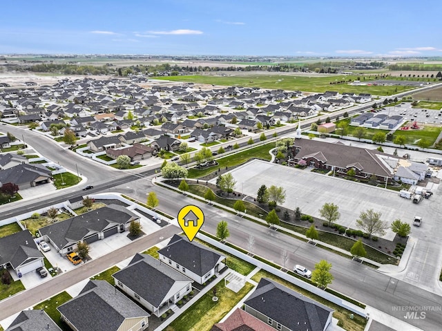 bird's eye view featuring a residential view