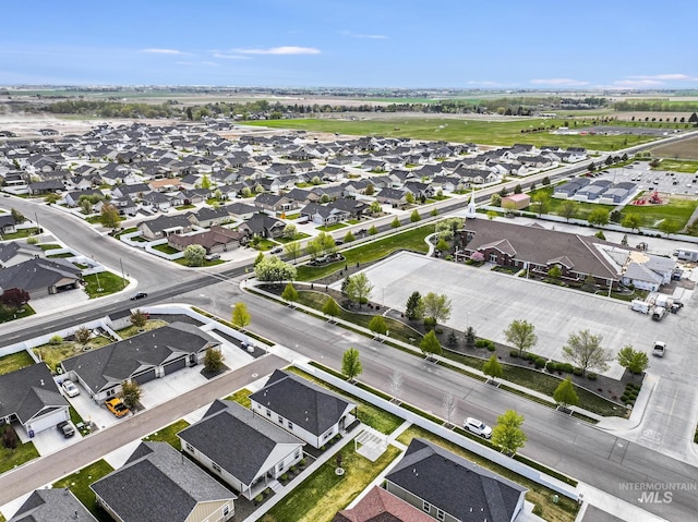 bird's eye view with a residential view