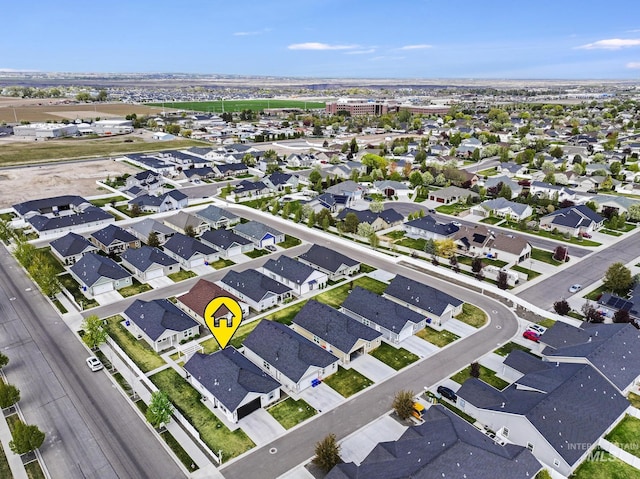 drone / aerial view featuring a residential view