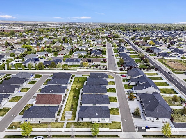 aerial view featuring a residential view