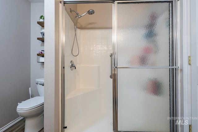 319 N Westminster St, Nampa, ID 83651 - bathroom featuring toilet and a stall shower