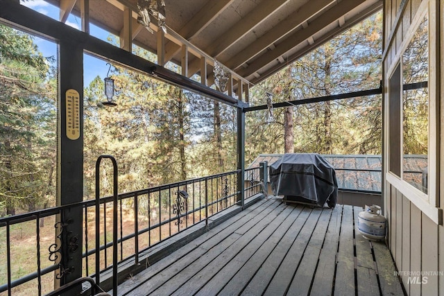 view of sunroom