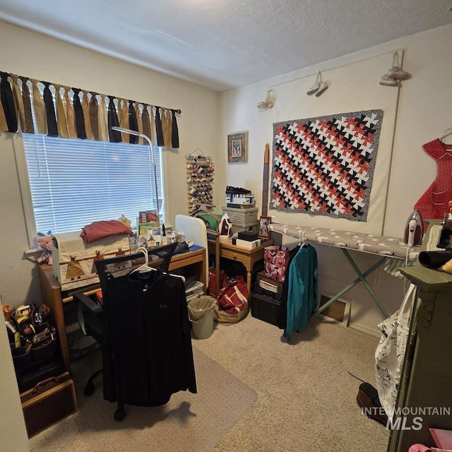 1280 Monroe Creek Rd, Weiser, ID 83672 - carpeted office featuring a textured ceiling