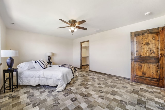 bedroom with ceiling fan
