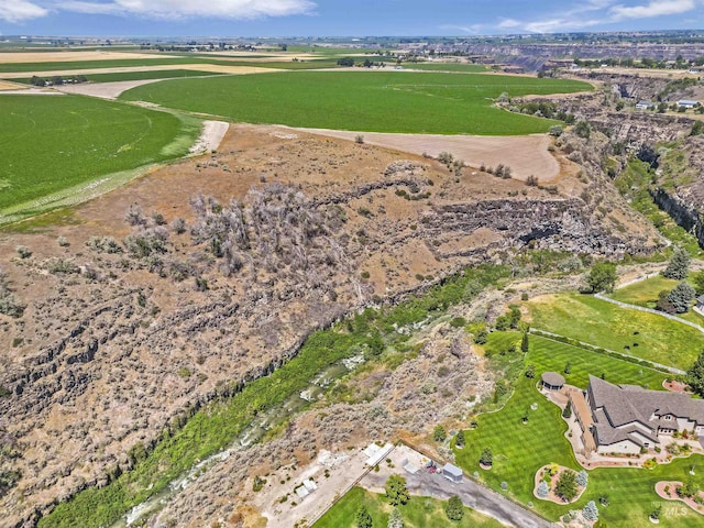 drone / aerial view featuring a rural view