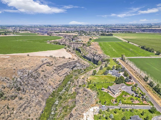 drone / aerial view featuring a rural view