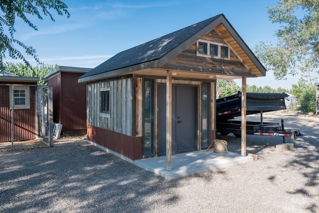 view of outbuilding featuring an outdoor structure
